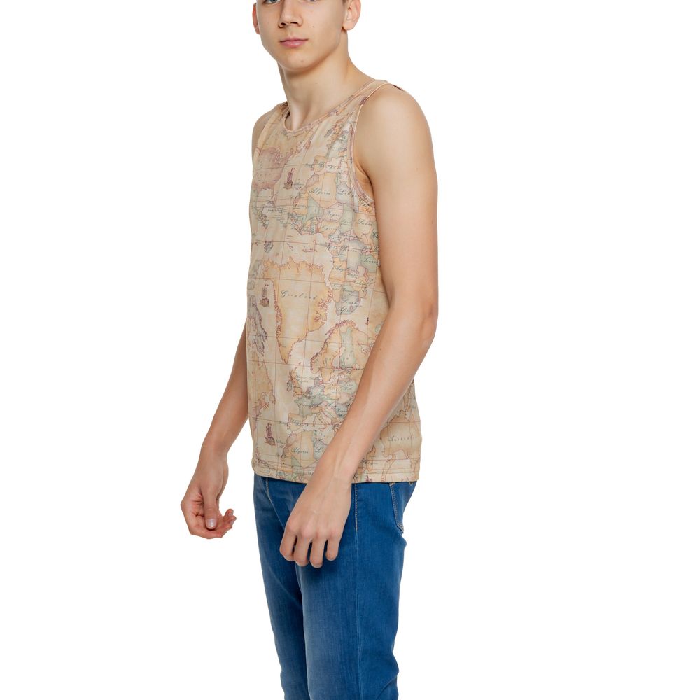 Beige Polyester Tank Top