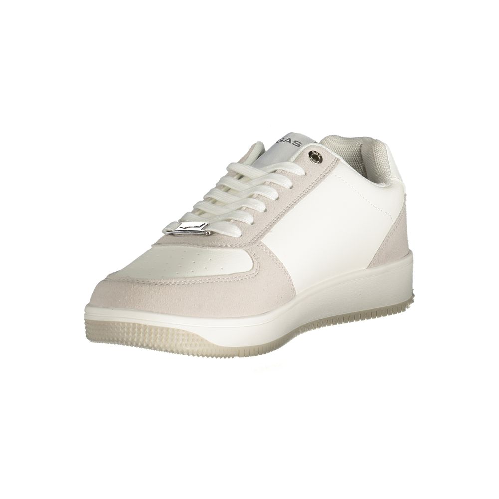 White Polyester Men Sneaker