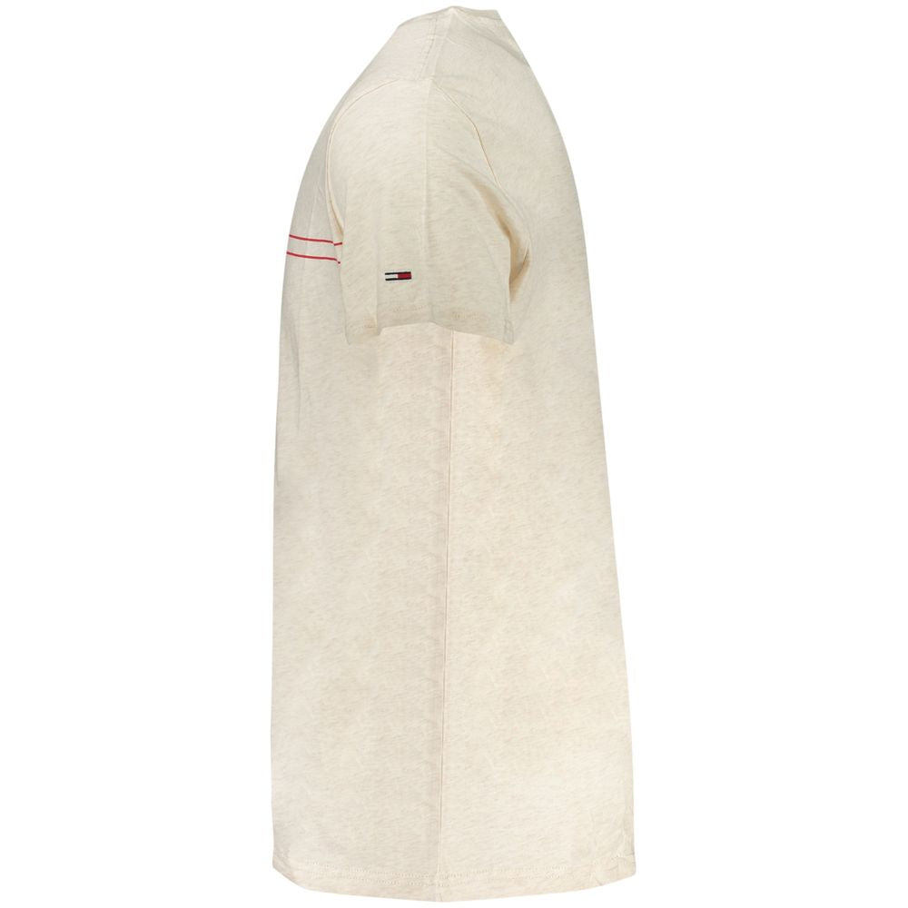 Beige Cotton Men T-Shirt