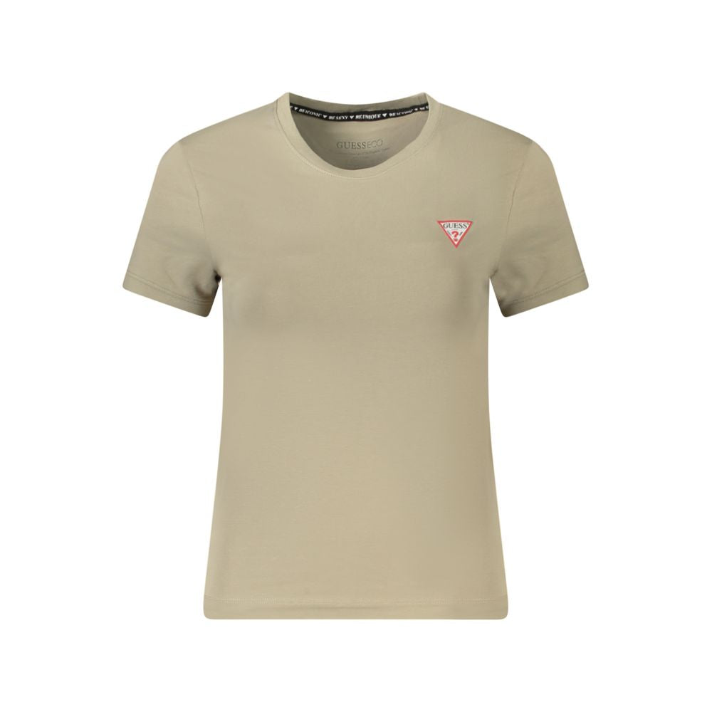Beige Cotton Tops & T-Shirt