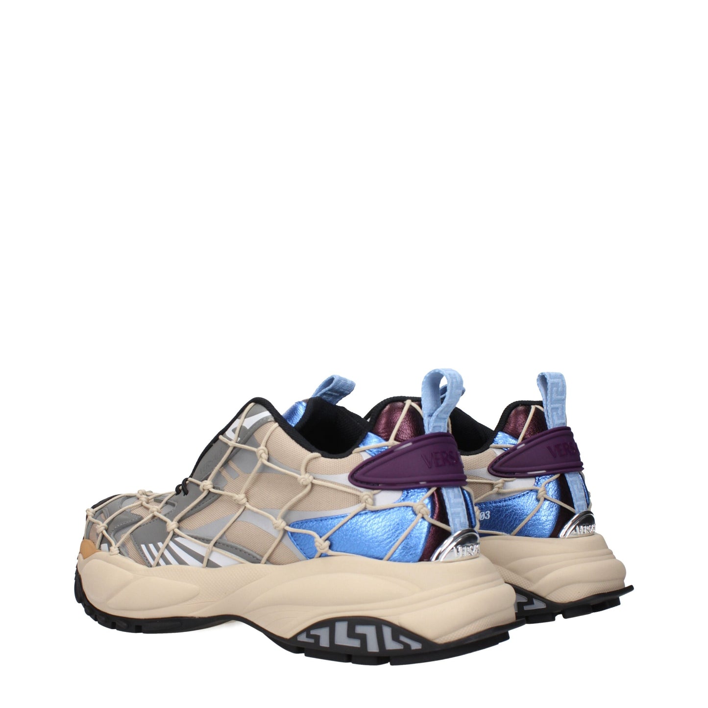 Beige Fabric Sneakers