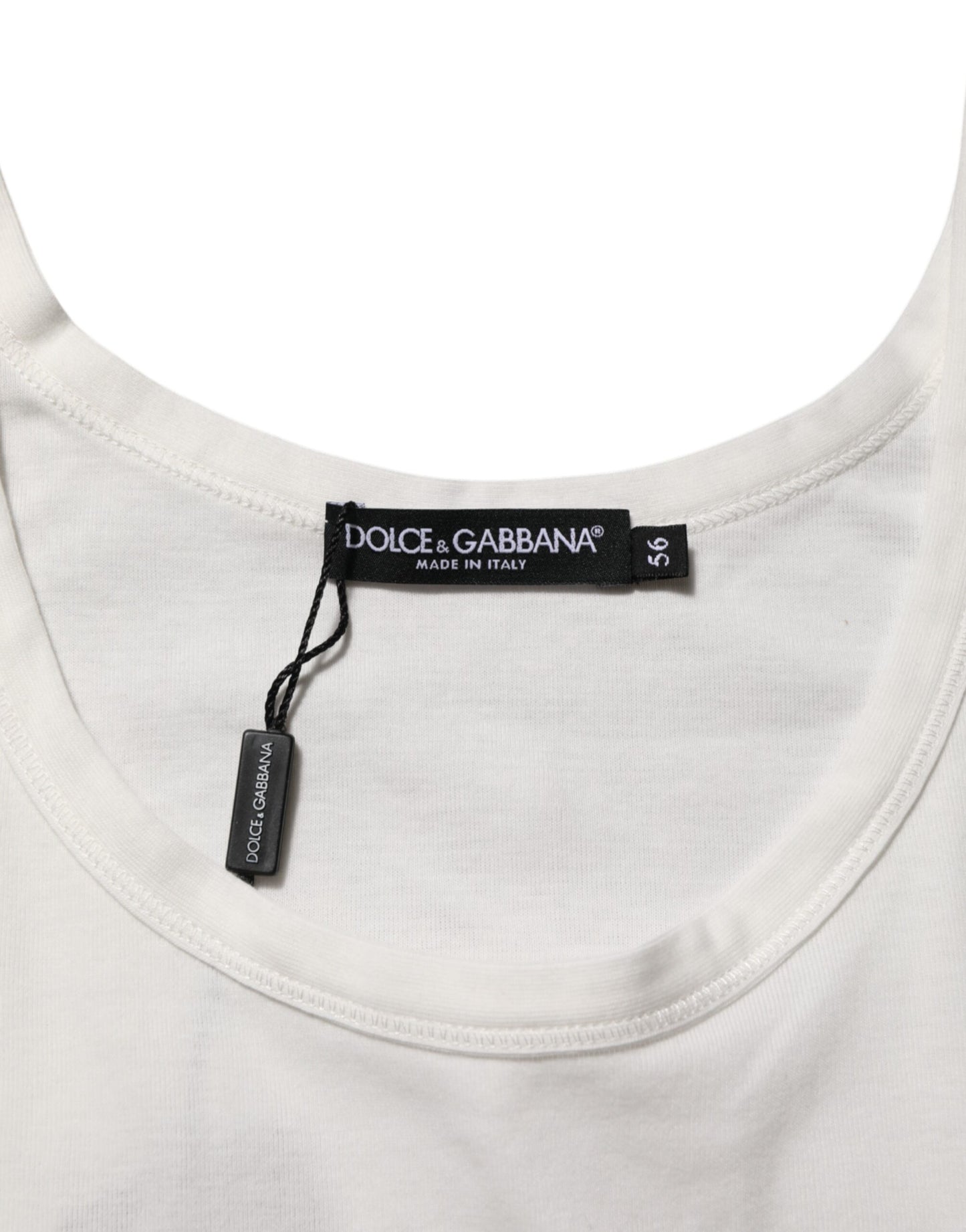 White Sleeveless Round Neck Tank T-shirt
