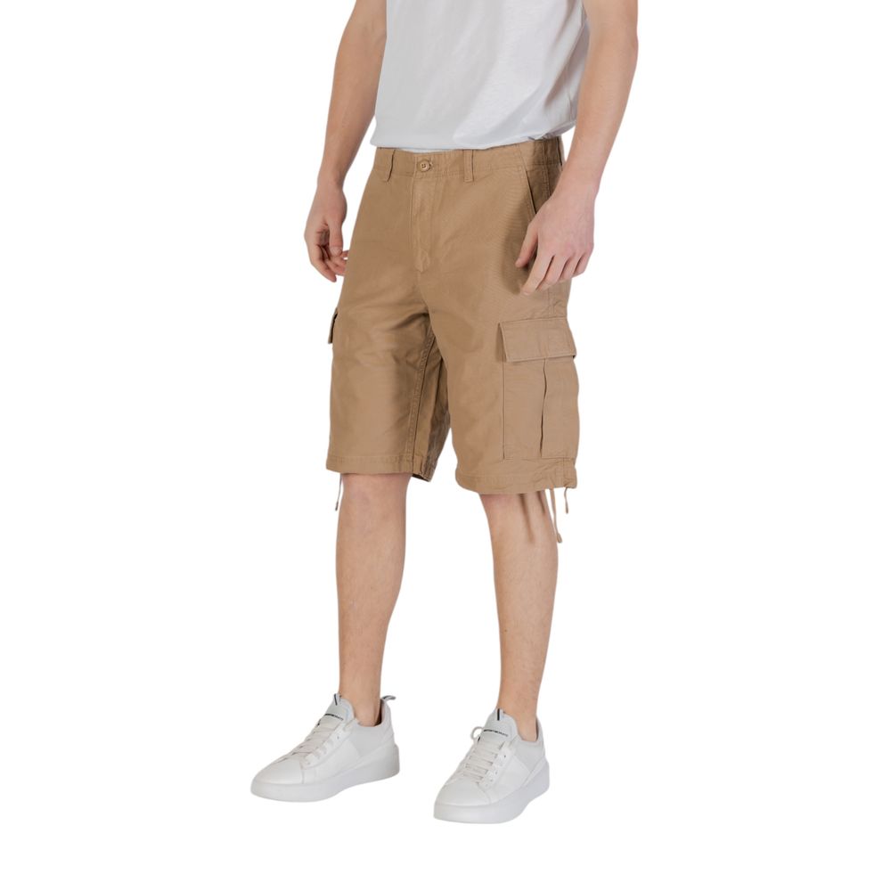 Beige Cotton Bermuda
