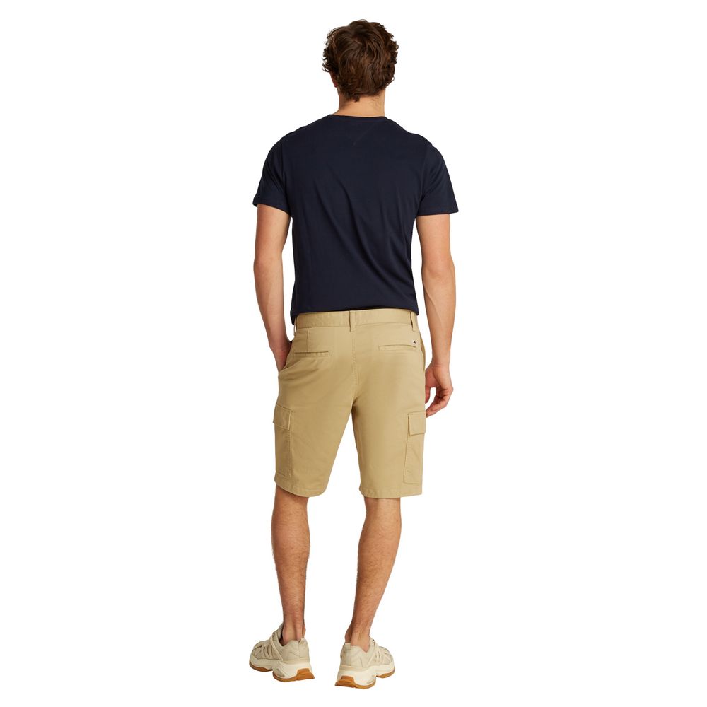 Beige Cotton Bermuda