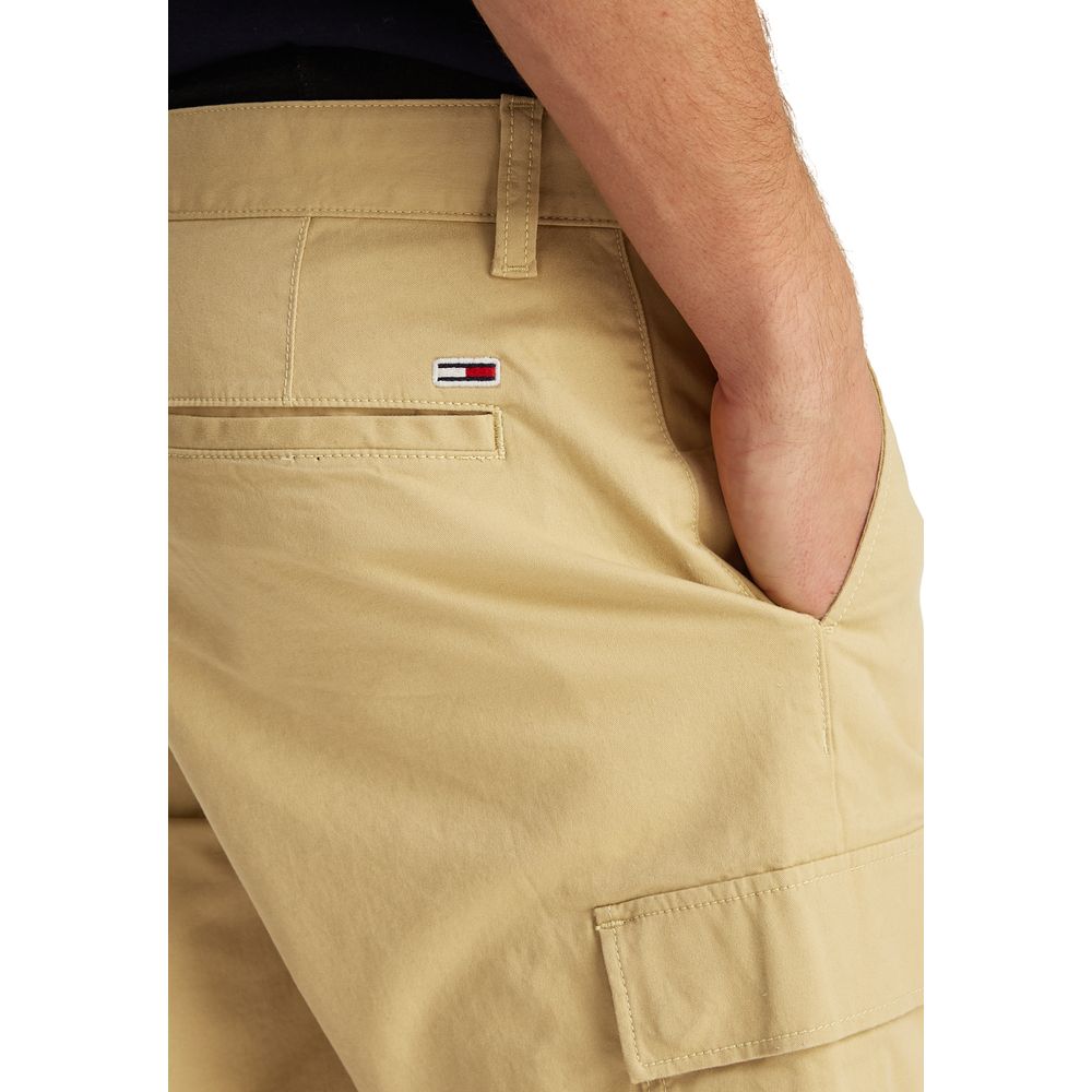 Beige Cotton Bermuda