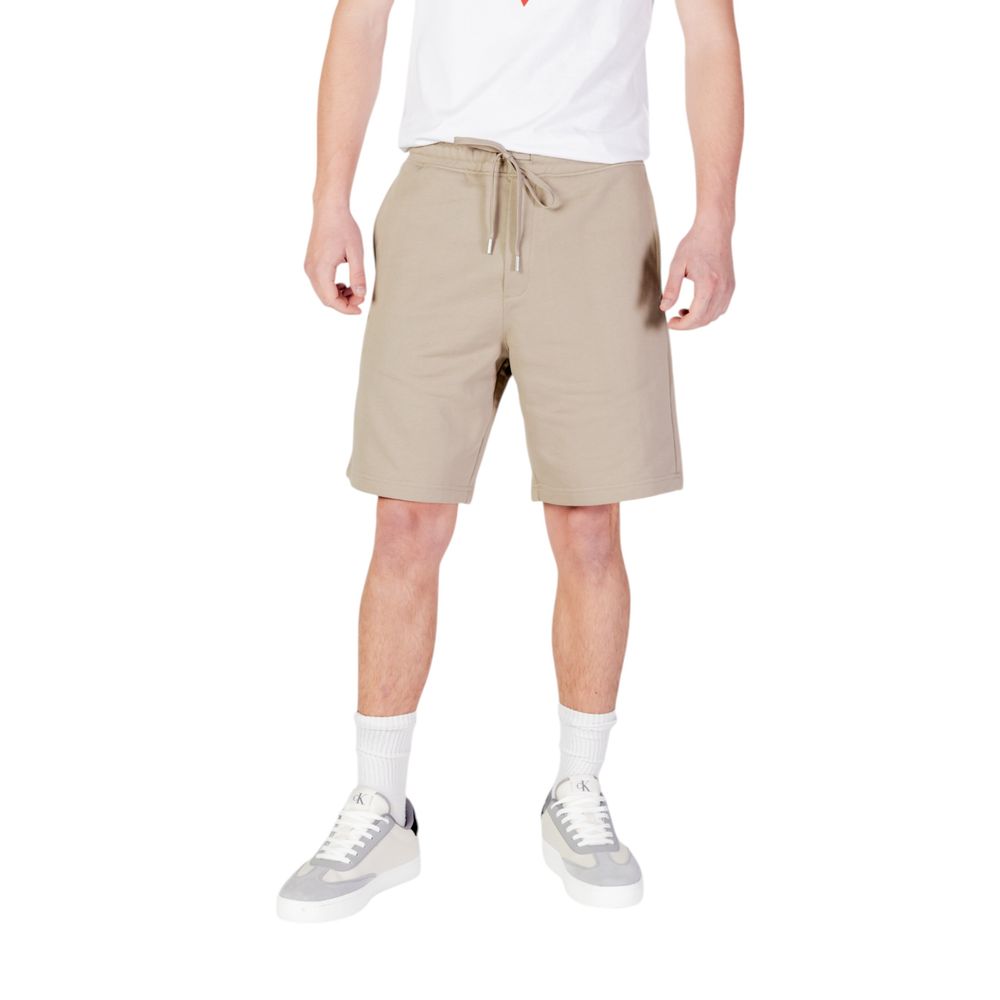 Beige Cotton Bermuda