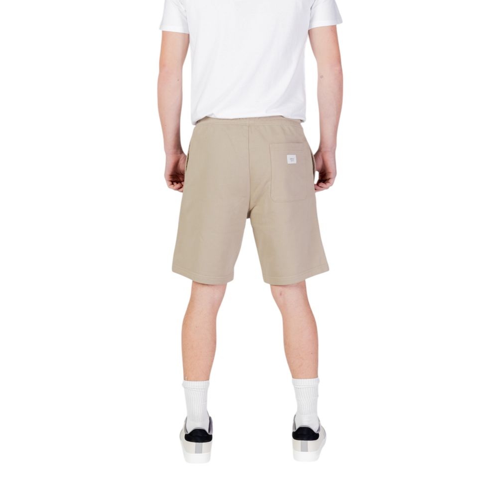 Beige Cotton Bermuda