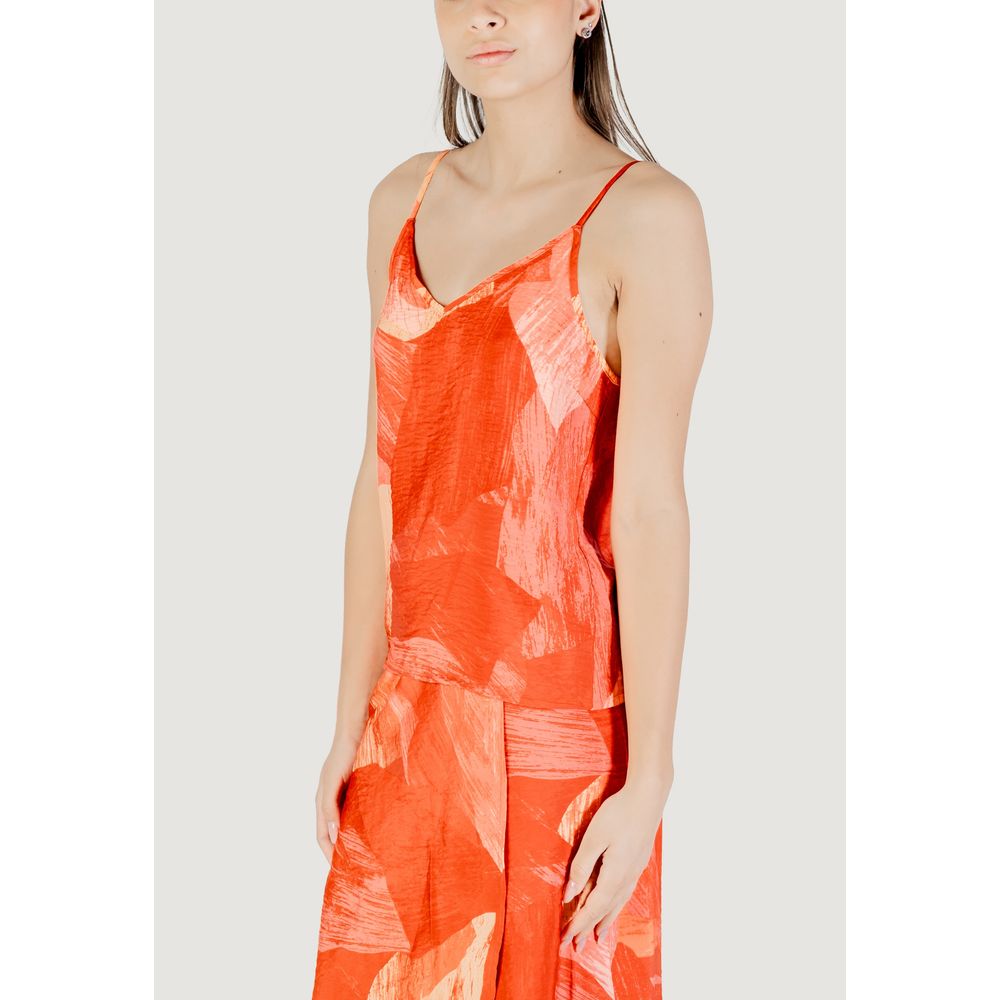 Red Polyamide Top