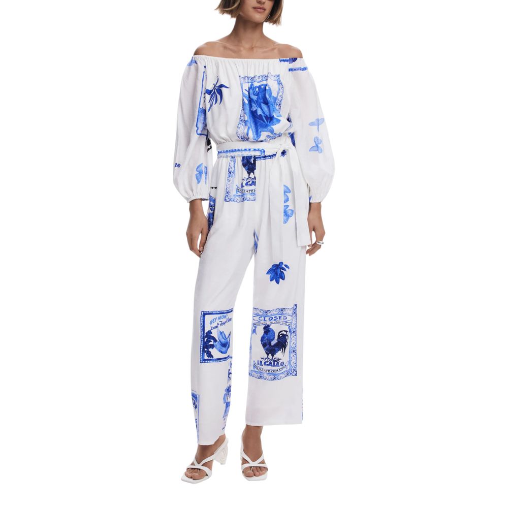 White Viscose Jumpsuit