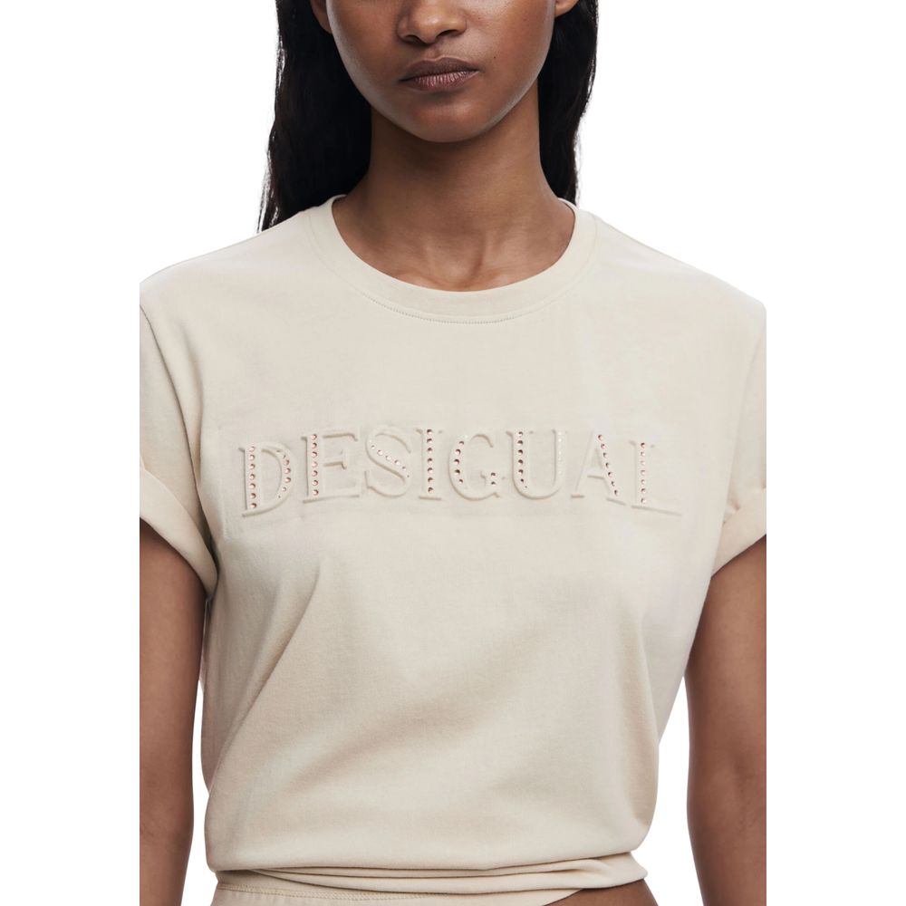 Beige Cotton T-Shirt