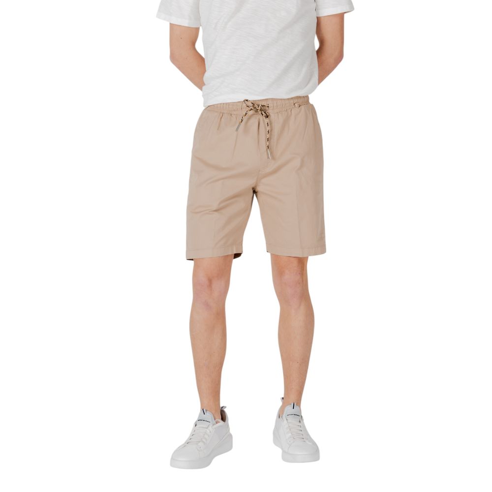 Beige Cotton Bermuda