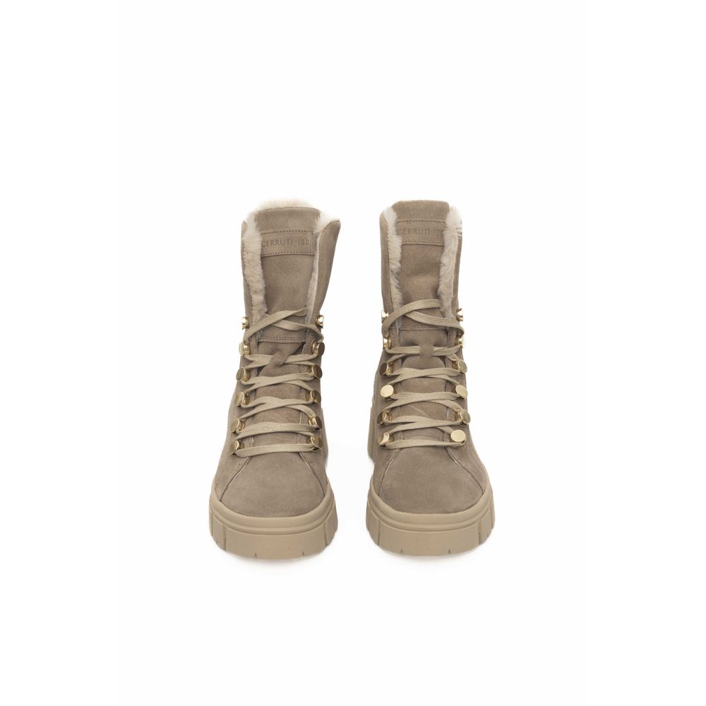 Beige Cowhide Boot