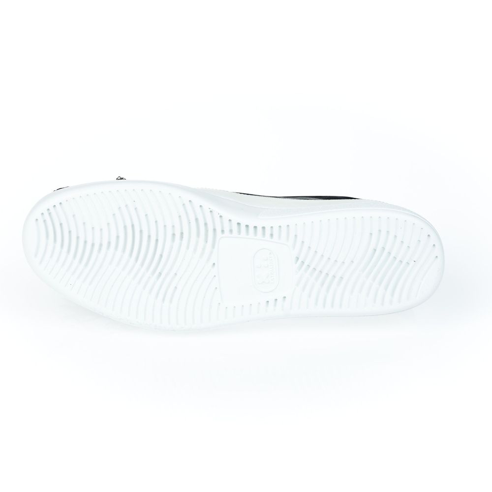 Black And White Bovine Leather Shoe