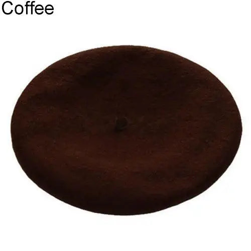 Fashion Classic Solid Color Winter French Style Beret Artist Hat Wool Felt Casual Women Cap Comfortable Xmas Gift Spring Autumn