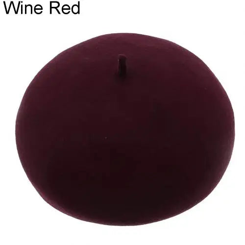 Fashion Classic Solid Color Winter French Style Beret Artist Hat Wool Felt Casual Women Cap Comfortable Xmas Gift Spring Autumn
