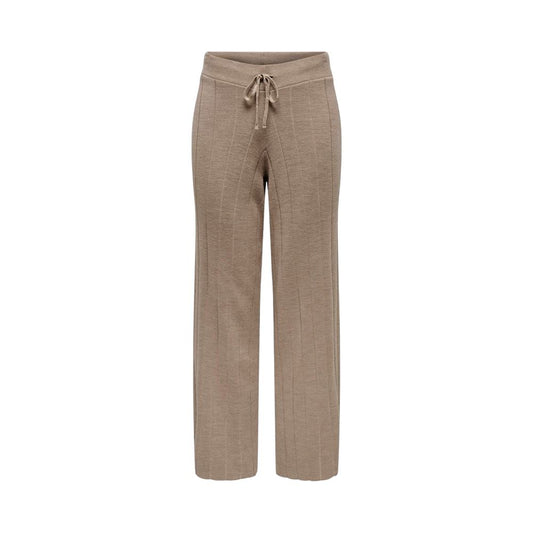 Beige Marabou Pant