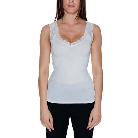 White Viscose Tank Top