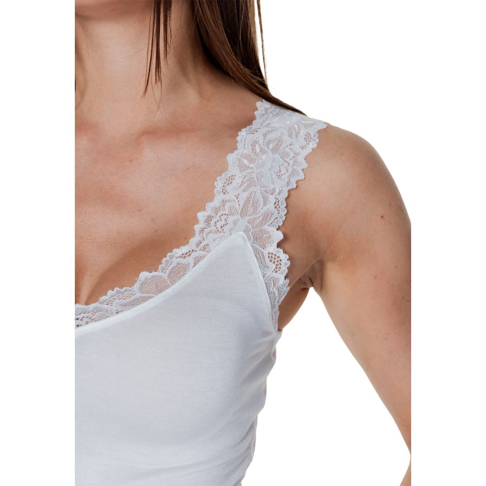 White Viscose Tank Top