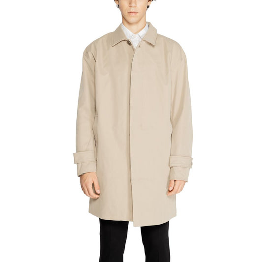 Beige Polyester Trench Coat
