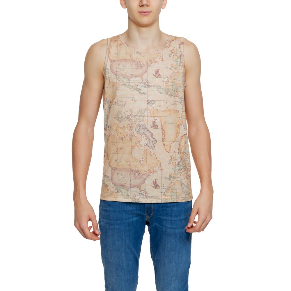 Beige Polyester Tank Top