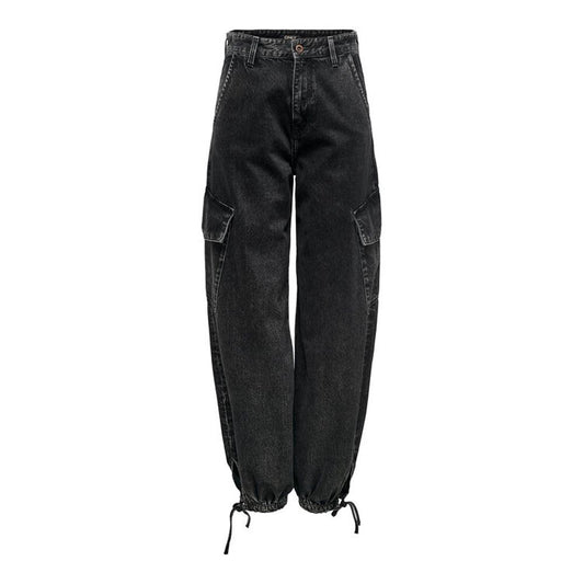 Black Cotton Boyfriend Jean