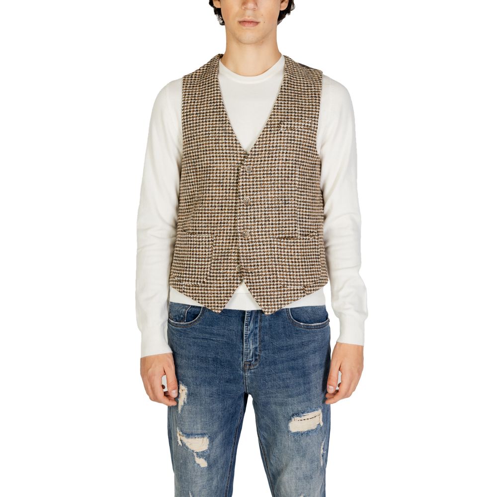 Beige Wool Waistcoat