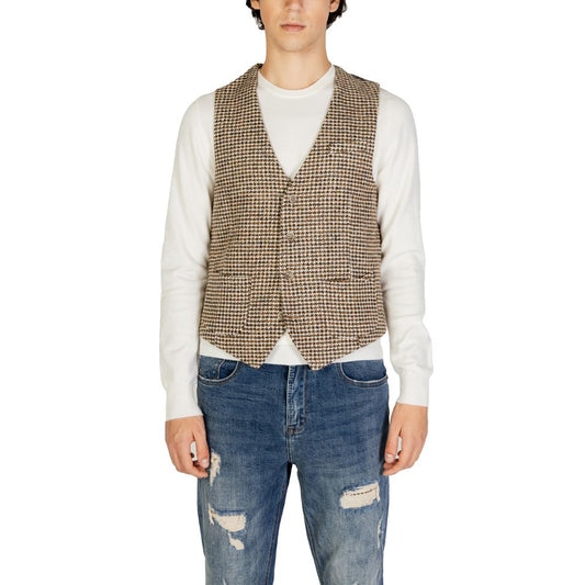 Beige Wool Waistcoat