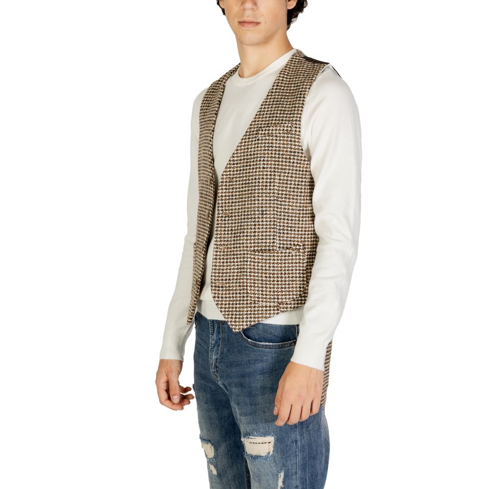 Beige Wool Waistcoat