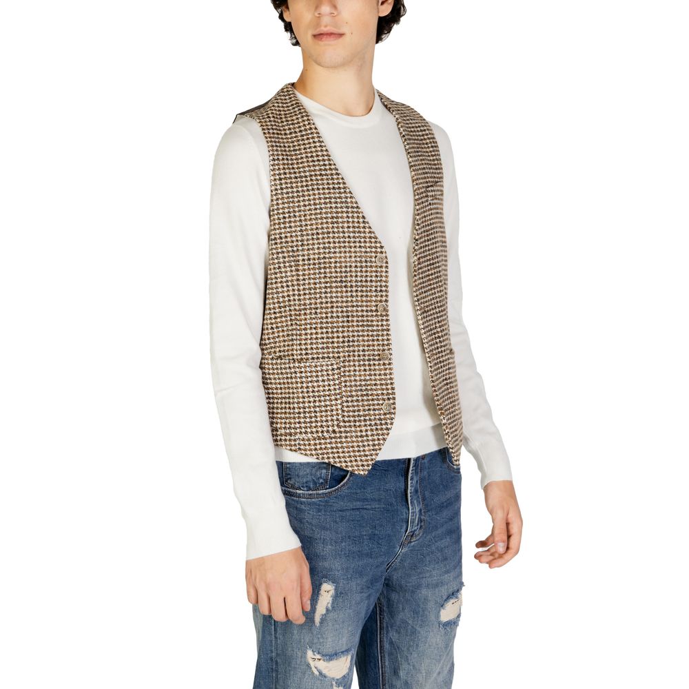 Beige Wool Waistcoat