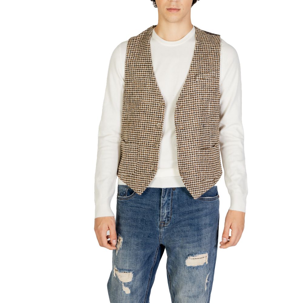 Beige Wool Waistcoat