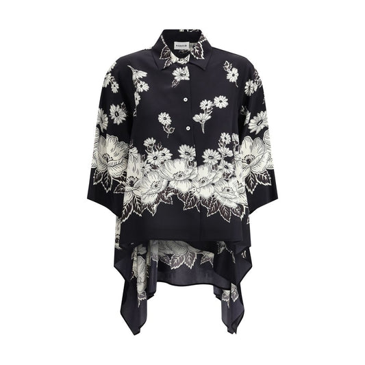 Asymmetric Floral print Shirt