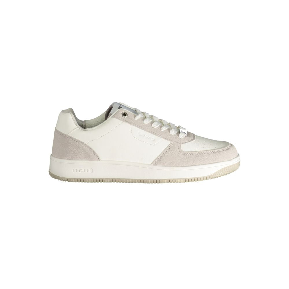 White Polyester Men Sneaker