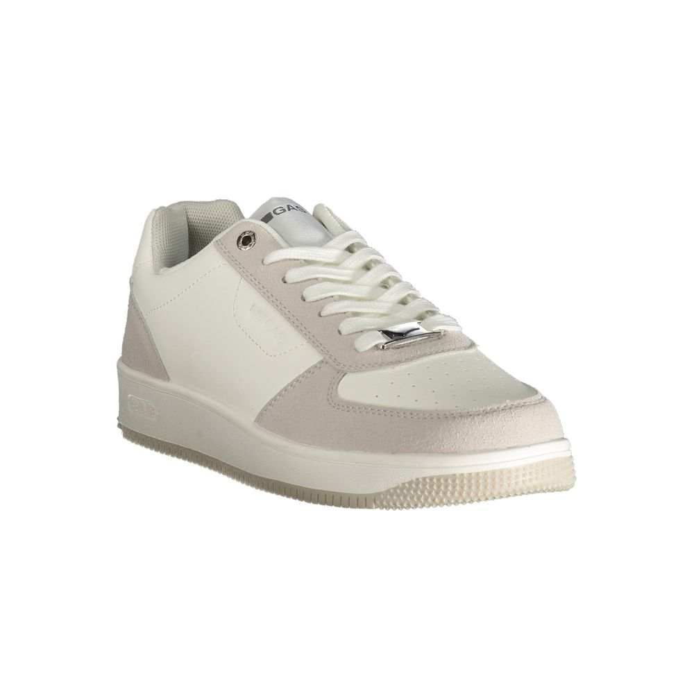 White Polyester Men Sneaker