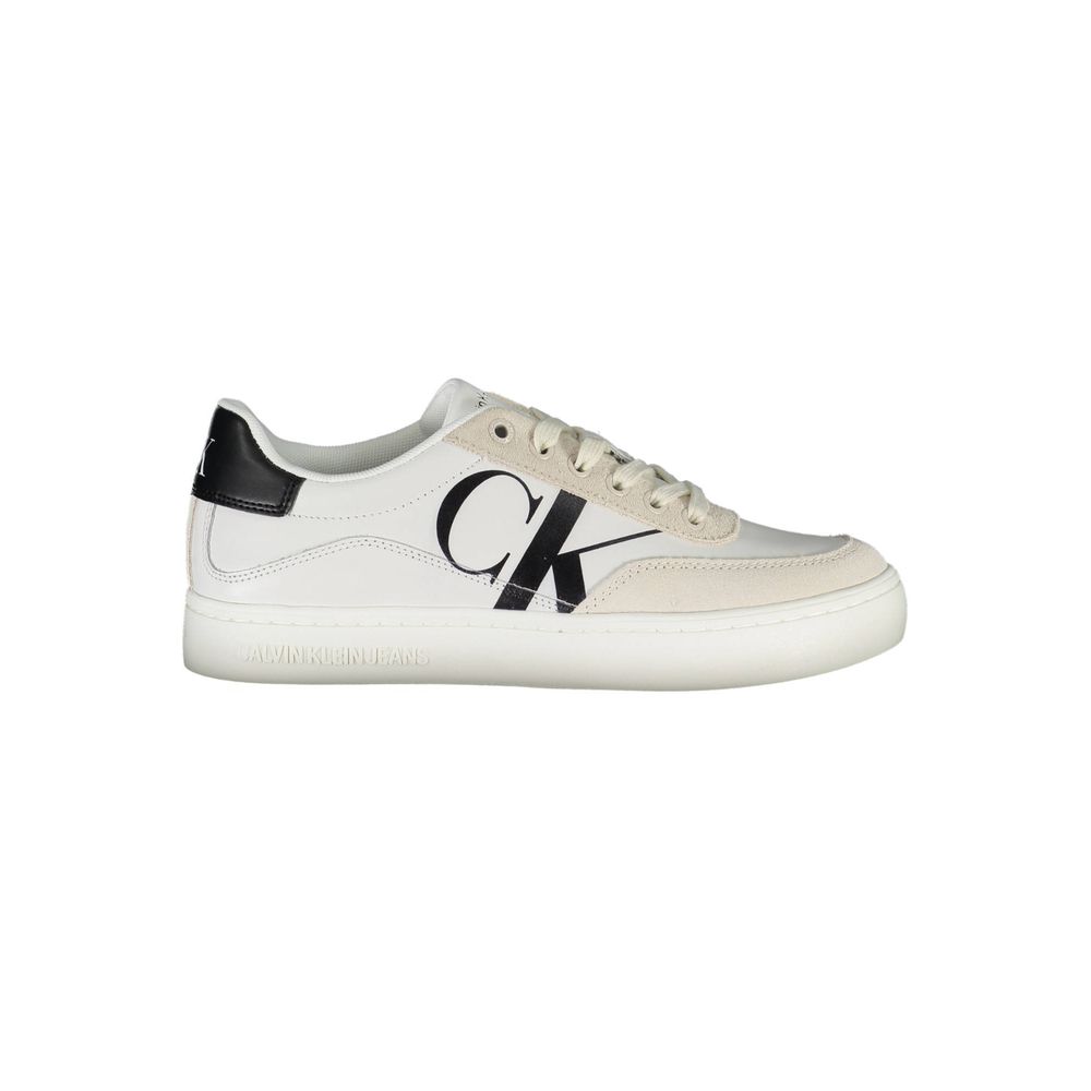 White Polyester Sneaker