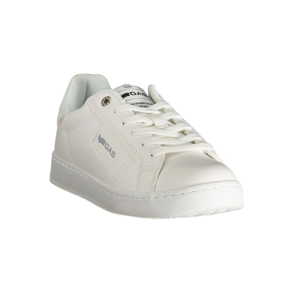 White Polyester Women Sneaker