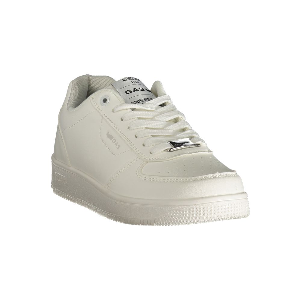 White Polyester Women Sneaker