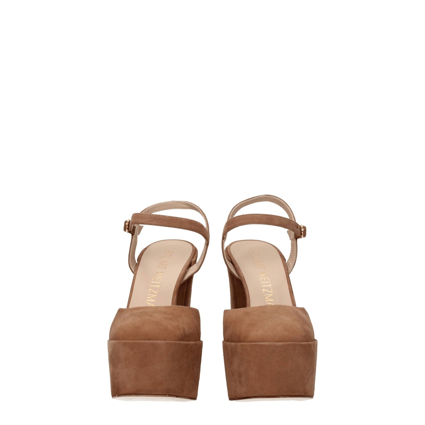 Beige Leather Platforms