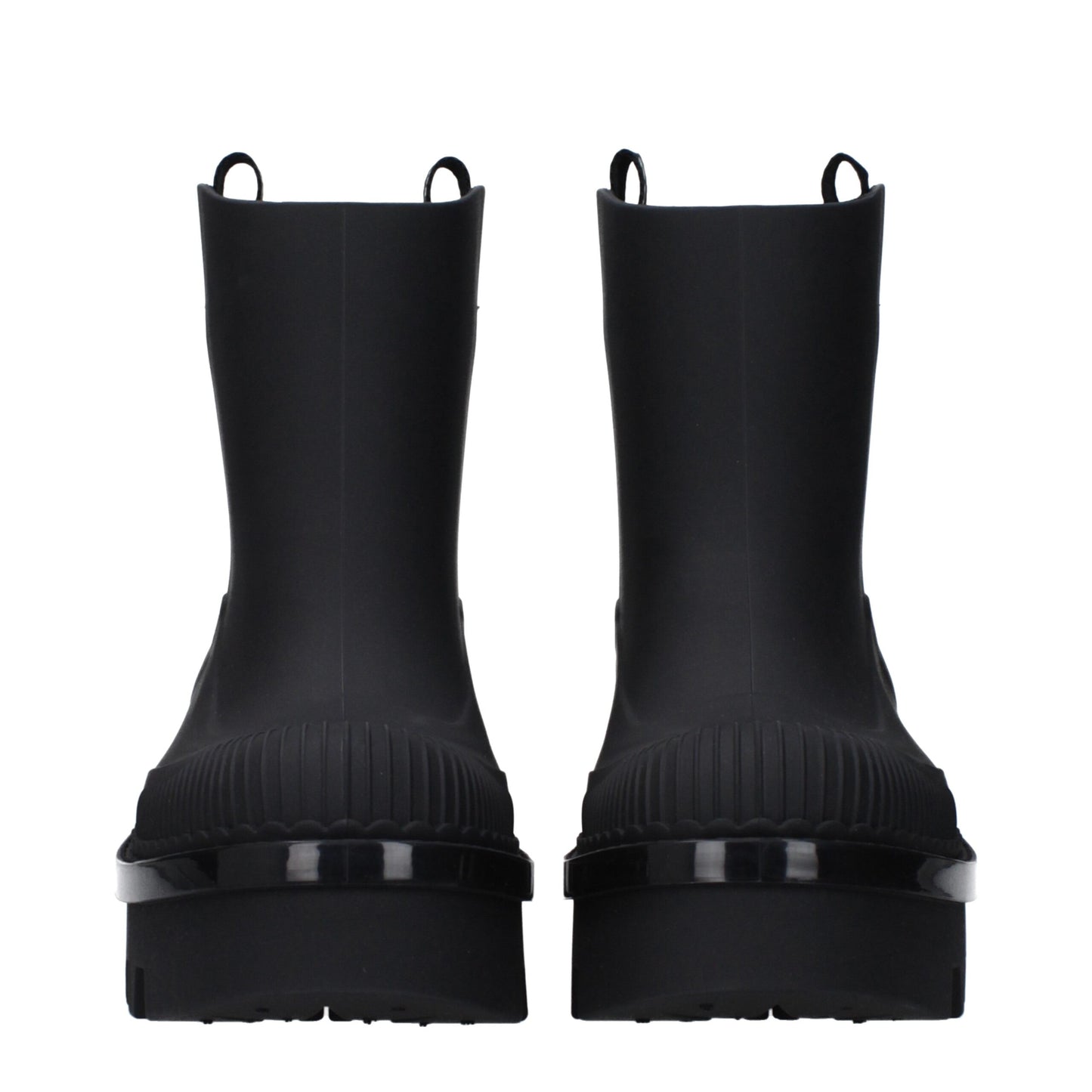 Black Cotton Ankle Boots