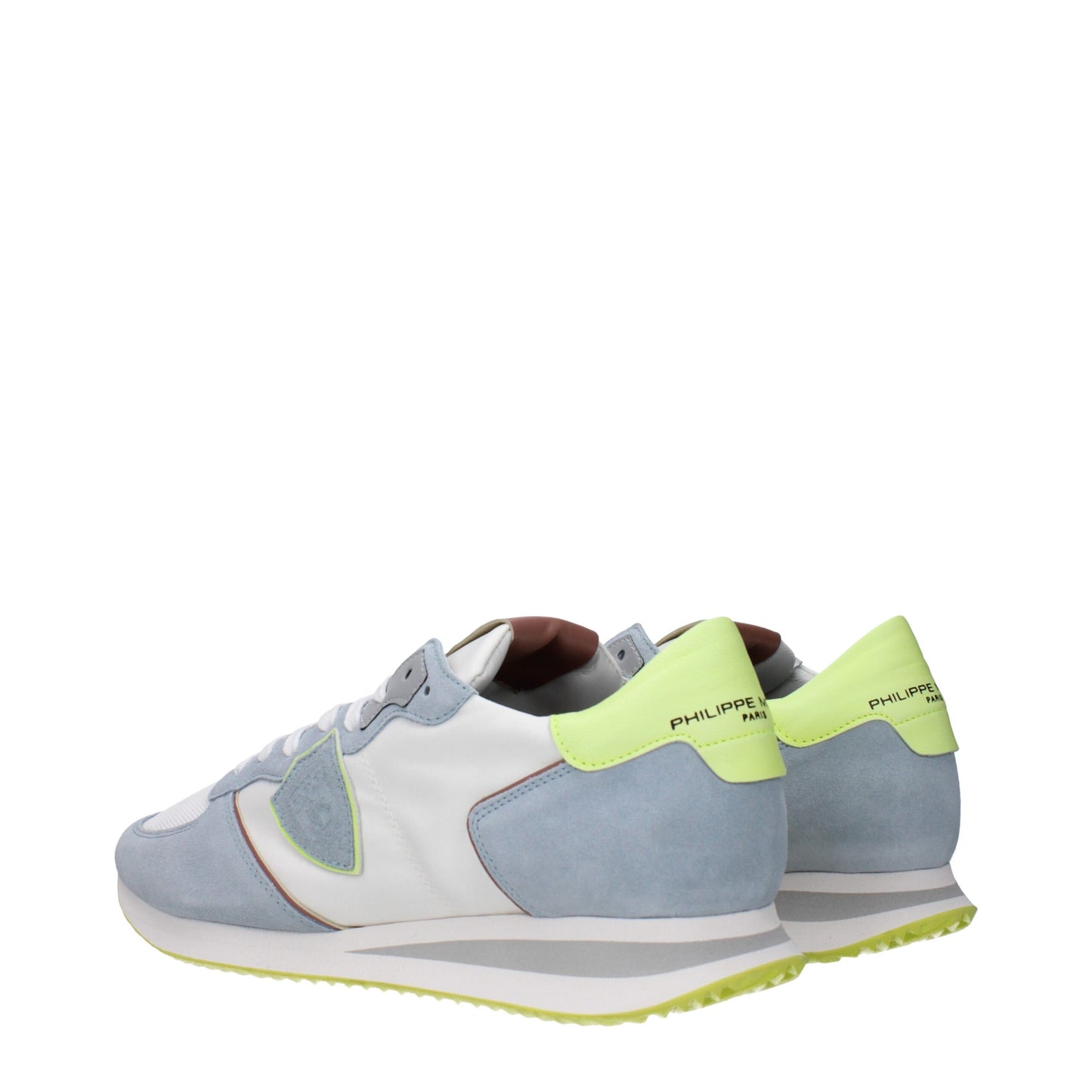 White Fabric Low Tops