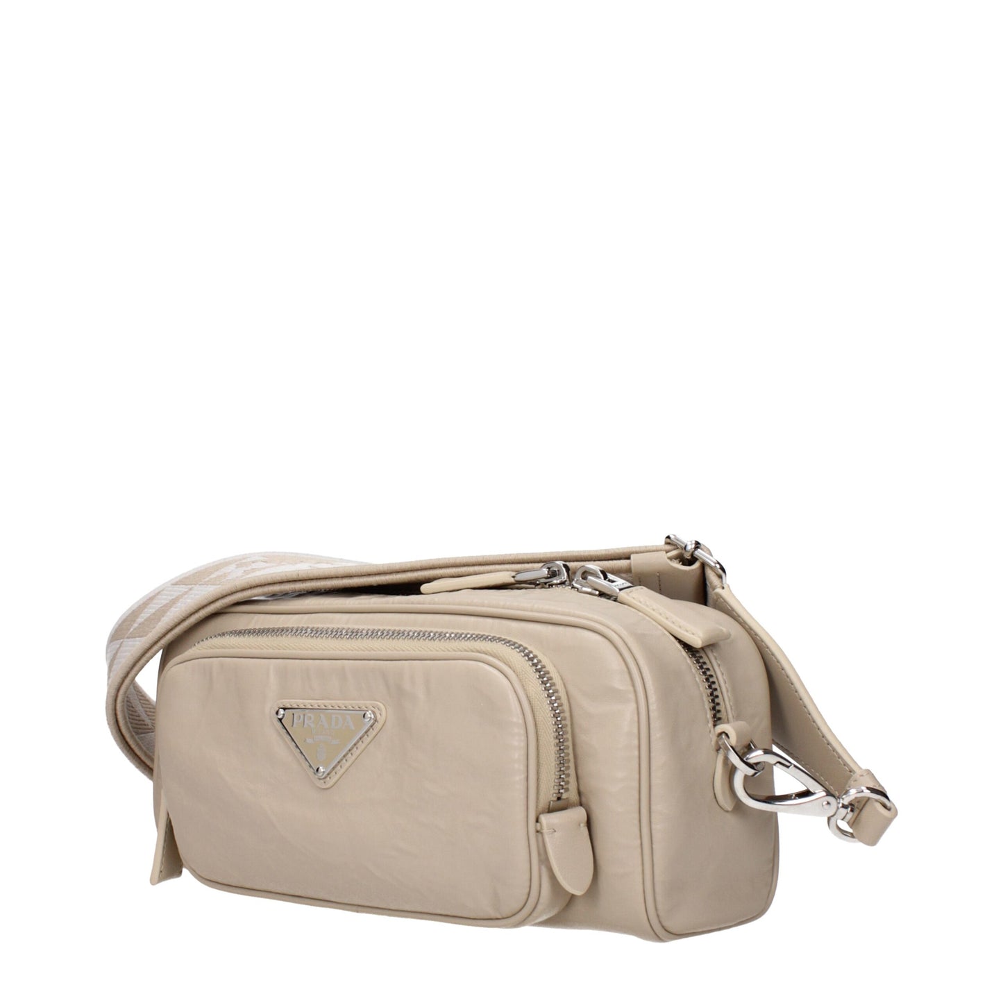 Beige Leather Crossbody Bags