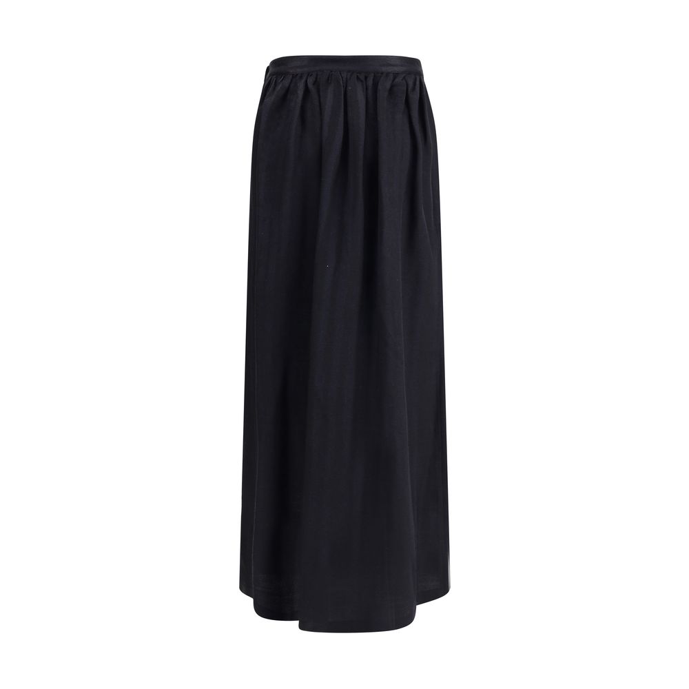 Wool and silk long Skirt