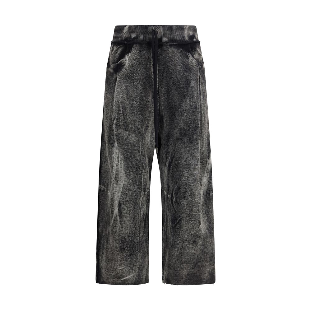 Pleated Cropped Track Pants