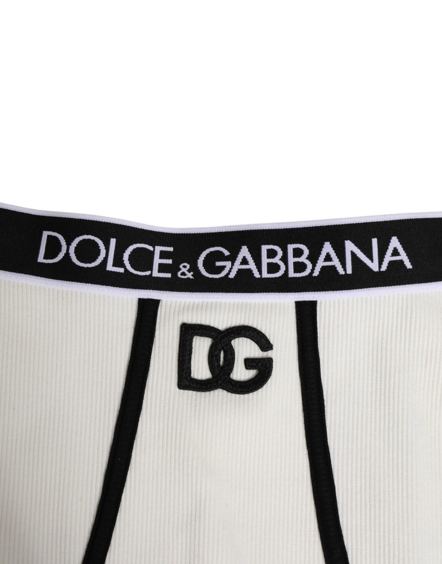 White Cotton Stretch High Waist Culotte Underwear