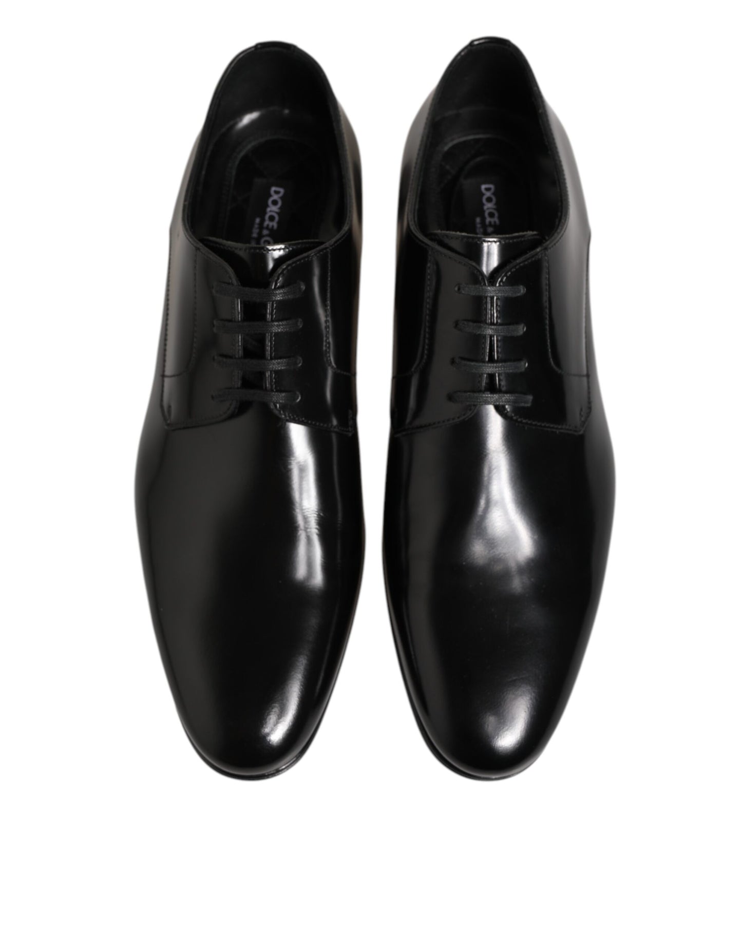 Black Calfskin Leather Derby Men Dress Shoes