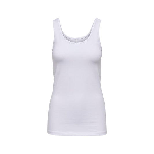 White Cotton Tank Top