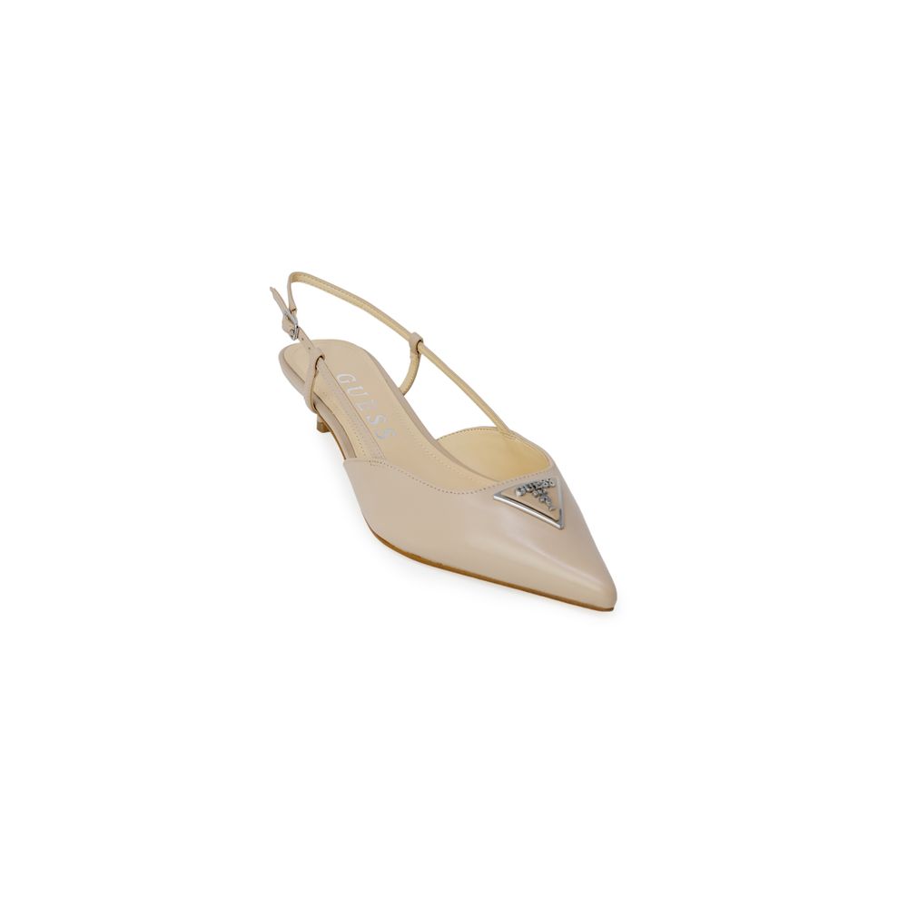 Beige Polyester High Heel
