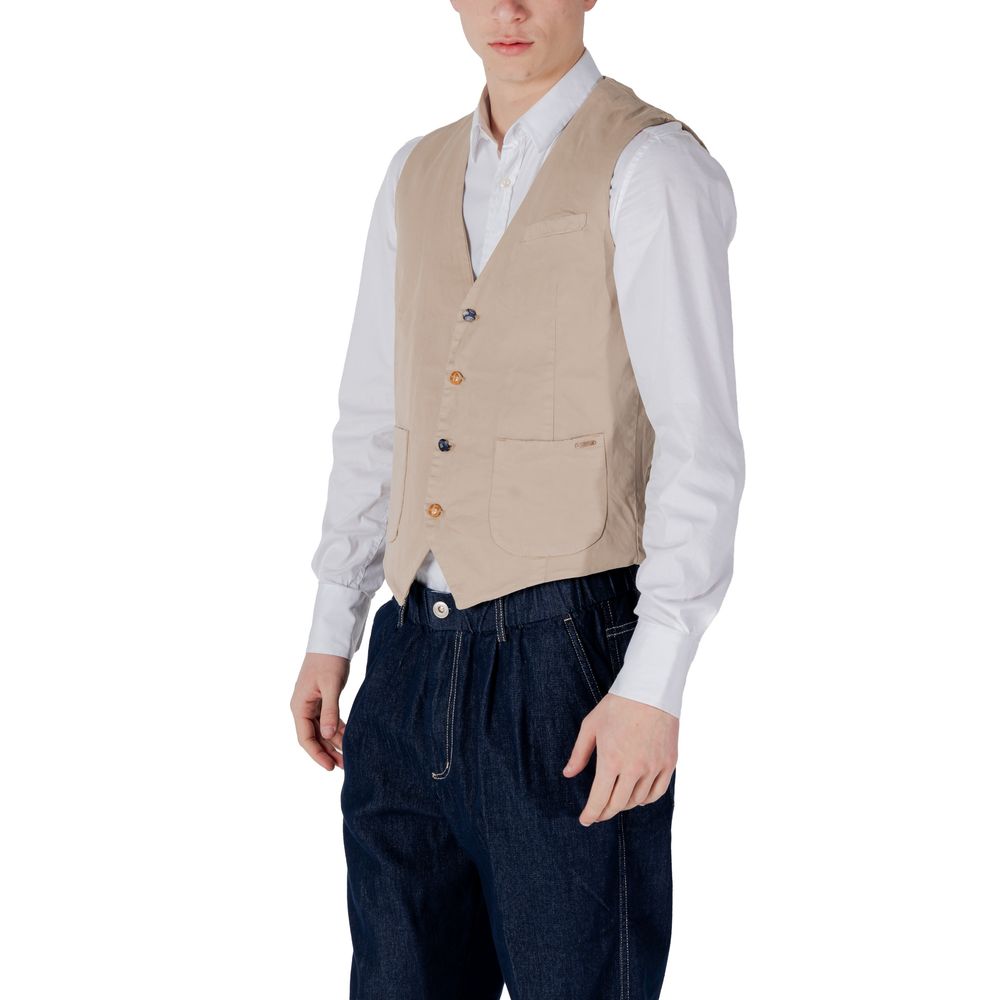 Beige Cotton Waistcoat