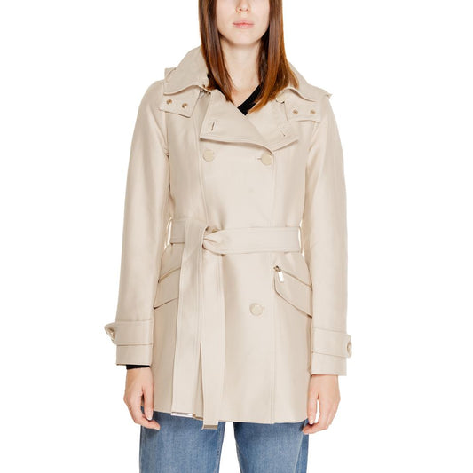 Beige Polyester Parka
