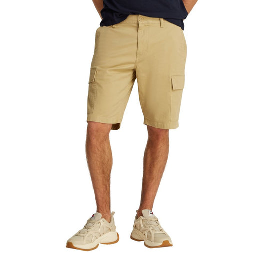 Beige Cotton Bermuda