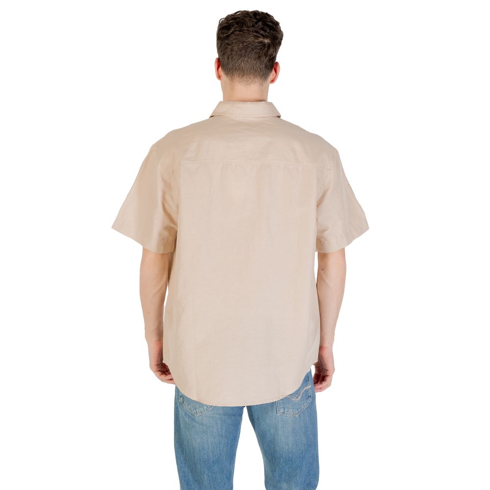 Beige Linen Shortsleeve
